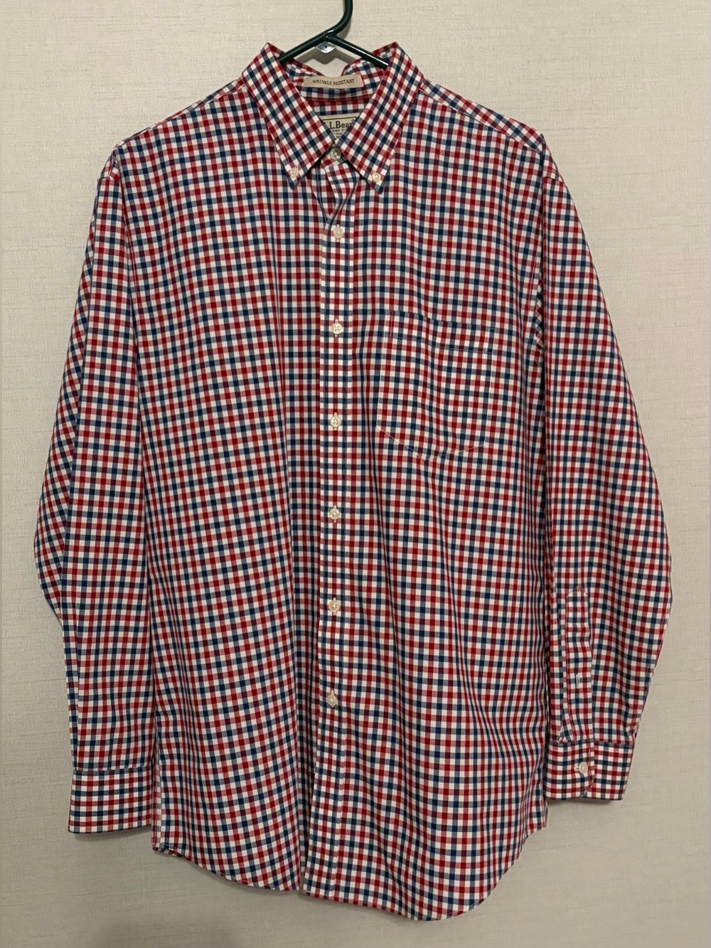 Men’s Medium Reg. L.L. Bean Men's Gingham Button-Down Long Sleeve Shirt